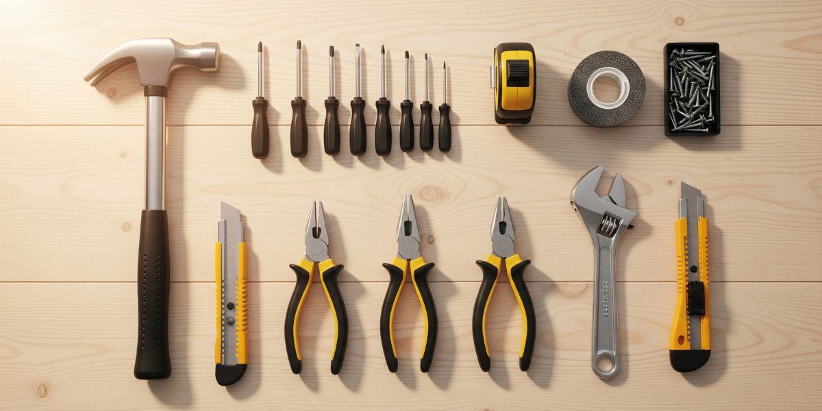 standard house tools laid