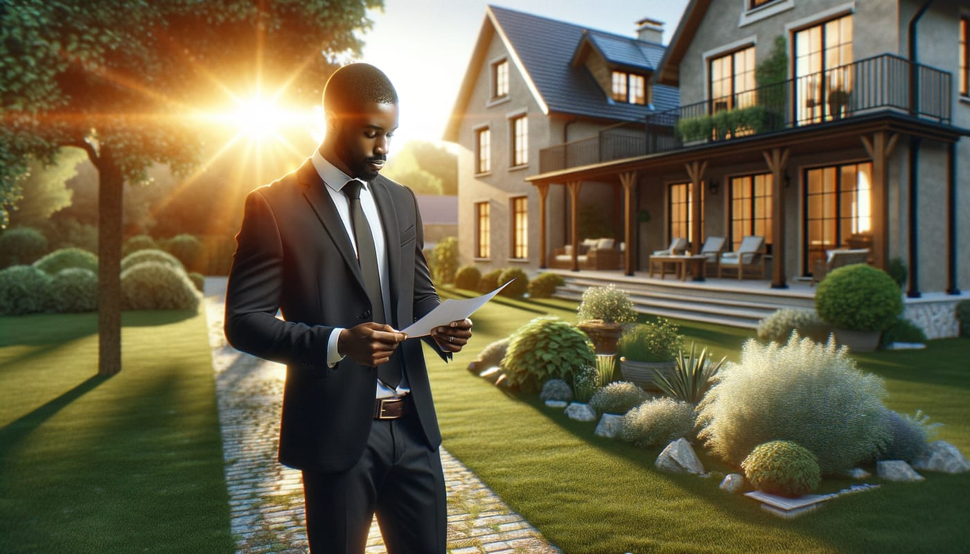Photorealistic real estate featured image representing
